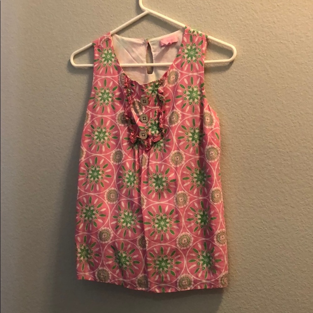 Lilly Pulitzer Pink/Green/ White shirt